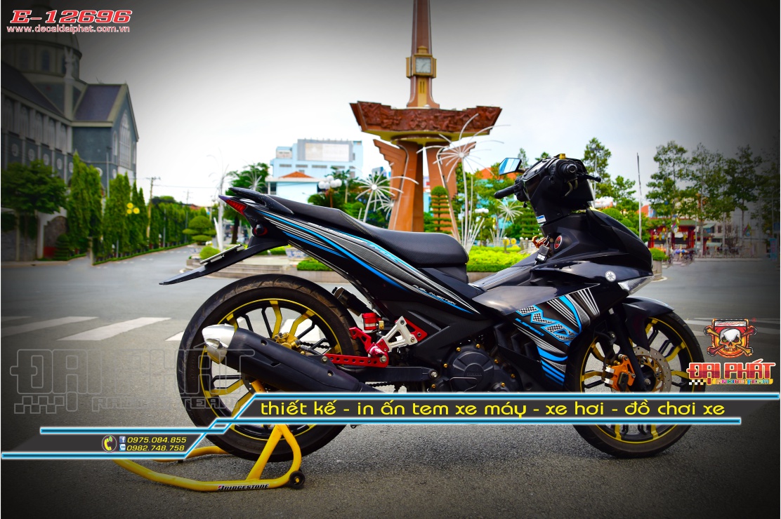 Tem-trum-Exciter-150-MX-xanh-den