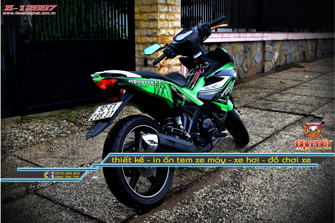 tem-trum-xe-exciter-150-monster-xanh-den