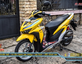 Tem Chế Xe Honda Vario 150 Vàng Đen