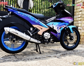 Tem Trùm Xe Exciter 150 Cá Mập Xanh Candy