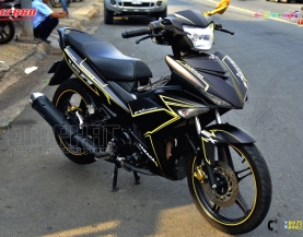 Tem Xe Exciter 150 tem Chỉ Vàng Đen Nhám