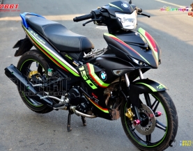 Tem Xe Exciter 150 BMW HP4 đen nhám