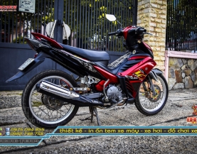 Tem Xe Exciter 135 Đỏ Đen LC Candy