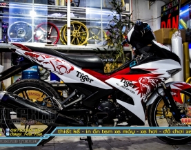 Tem Xe Exciter 150 Trắng Đỏ