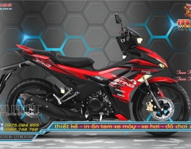 Tem Trùm Xe Exciter 155 Sting Đỏ Đen