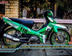 TEM TRÙM SIRIUS 110 DUKE XANH TRẰNG