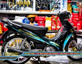 Tem Chế Sirius Chrom Đen Xanh