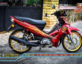 Tem Chế Xe Sirius Đỏ Đen