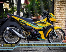 Tem Trùm Satia F150 Thiết Kế Màu Vàng Xanh