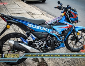 Tem Chế Raider - Satria Fi Xanh GP