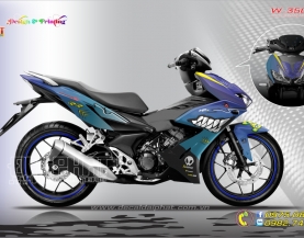 Tem Trùm Winner X 150 Cá Mập Xanh Tím