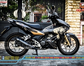 Tem Trùm Winner X150 Vàng Đen Nhám Cực Ngầu