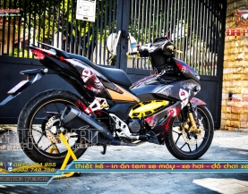 Tem Xe Winner X Samurai Đen Đỏ Cực Ngầu