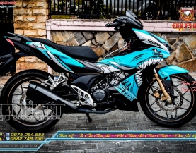Tem Trùm Winner X Xanh Trắng Phiên Bản Cá Mập