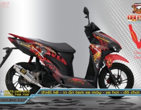 Tem Chế vario 150 Phong Cách Samurai Mới