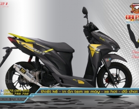 Tem Chế Vario 150 Đen Vàng