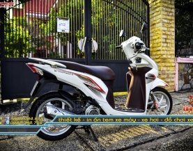 Tem Rời Xe Vision Trắng Xám