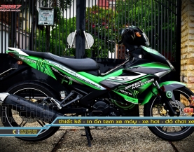 Tem Trùm Xe Exciter 150 Monster Xanh Đen