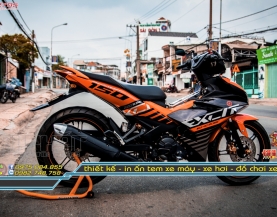 Tem Trùm Xe Exciter 150 MX King Cam Đen
