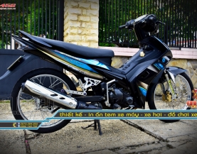 Tem Trùm Xe Exciter 2010 Đen Xanh