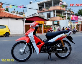 Tem Trùm Xe Wave Alpha Cam Trắng